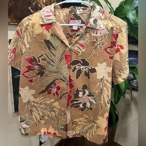 Vintage Jamaica Bay Hawaiian print shirt size Medium